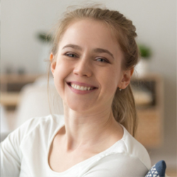 Profile of a random woman