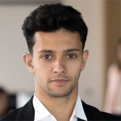 Profile of a random man